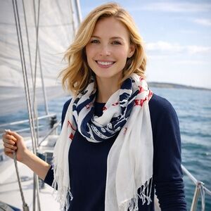 Sperry Topsider Regatta Boat Blanket Scarf NWT